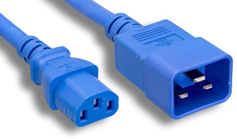 6 Foot 14AWG C13-C20 15A/250V Blue Power Cord