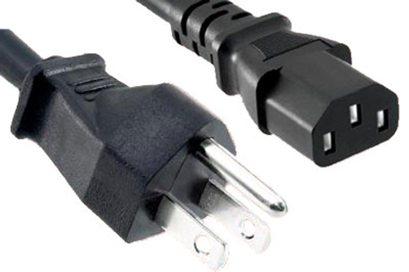 15 Foot 18 AWG UL Power Cord, IEC320 C13 to NEMA 5-15P