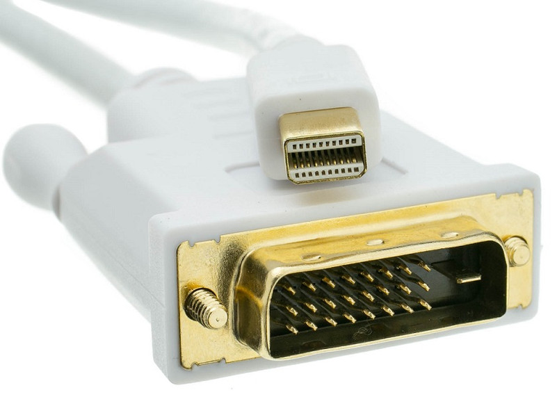 10 Foot Mini DisplayPort Male to DVI Male Cable - White