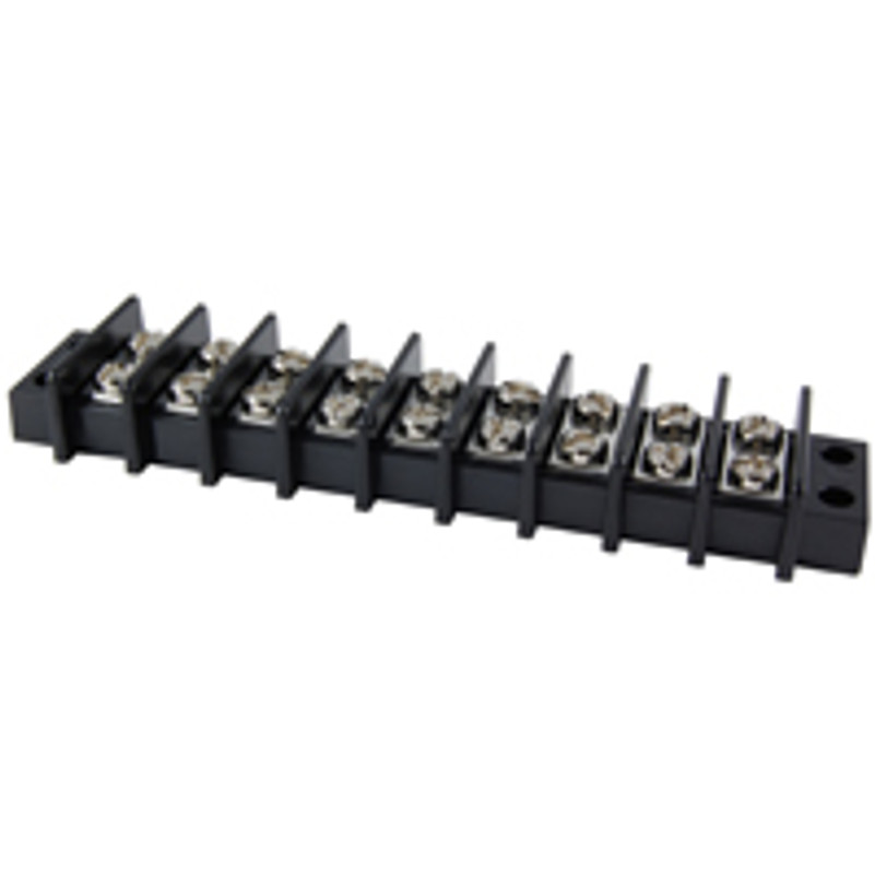 NTE 25-B600-09 Terminal Block Barrier Dual Row 9 Pole 11.00mm Pitch 300V 25A Panel Mount 22-12awg Wire Range