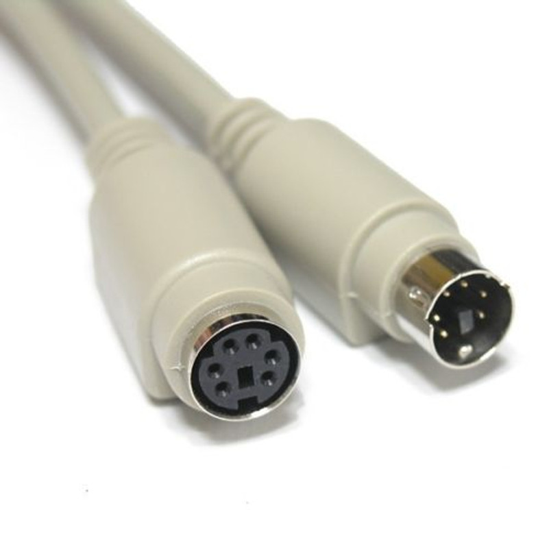 3 Foot PS/2 Keyboard or Mouse Male / Female Extension Cable