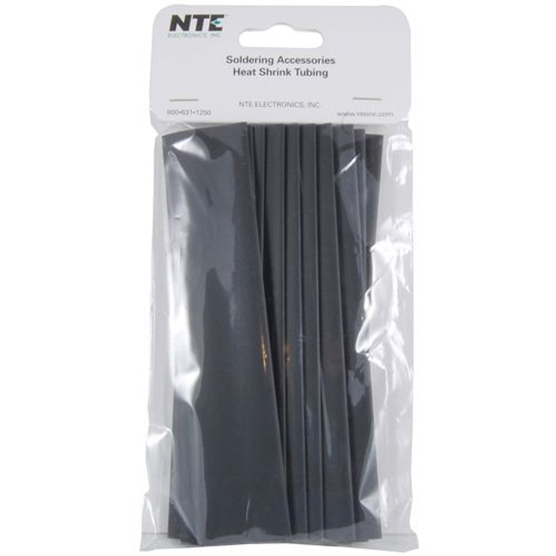 NTE Electronics 47-20906-BK 3/4" 2:1 6" long, 10 Pack - Black