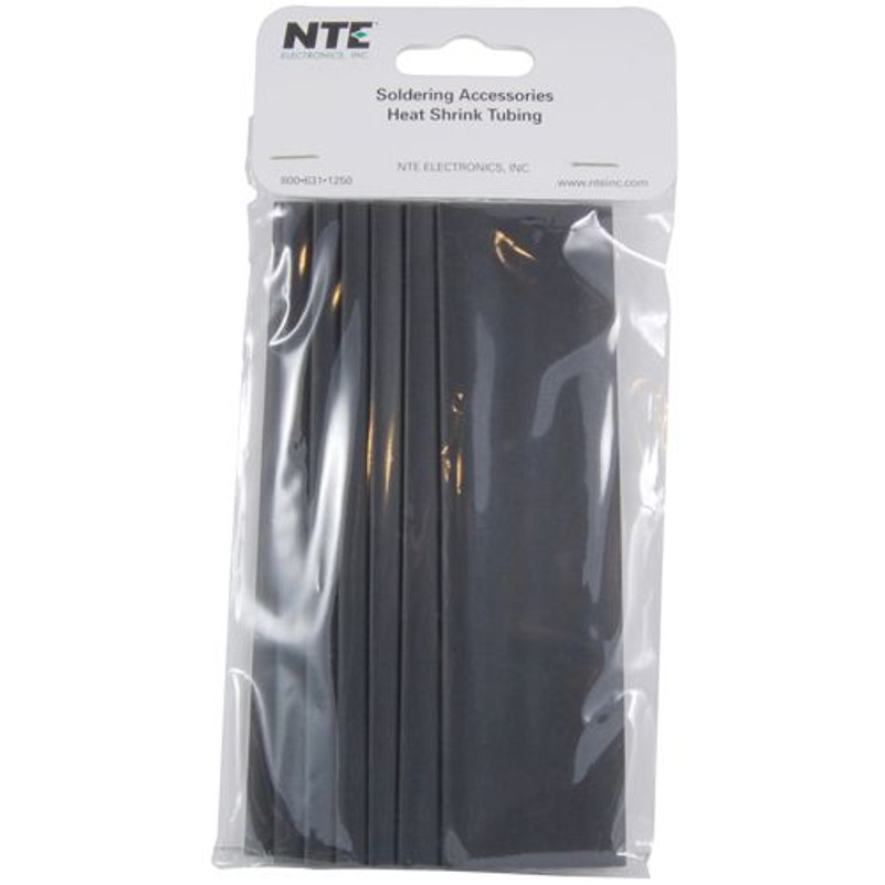 NTE Electronics 47-21006-BK 1" 2:1 6" long, 7 Pack - Black