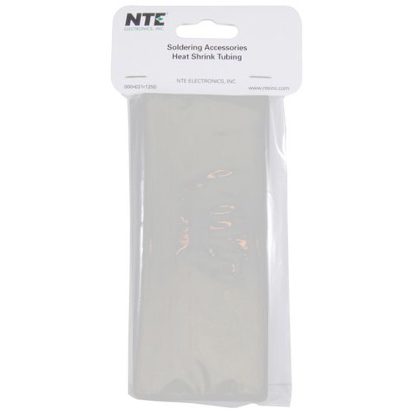 NTE Heat Shrink 1 1/2" Clear 2:1 6" Long, 4 Pieces  - Clear