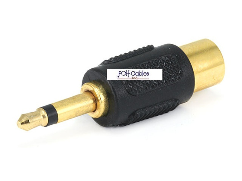 3.5mm Mono Plug to RCA Jack Adaptor - Gold Plated