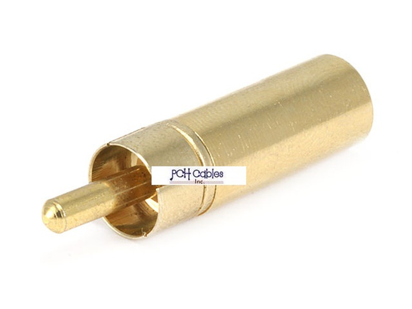 Metal RCA Plug to 3.5mm Mono Jack Adaptor - Gold Plated