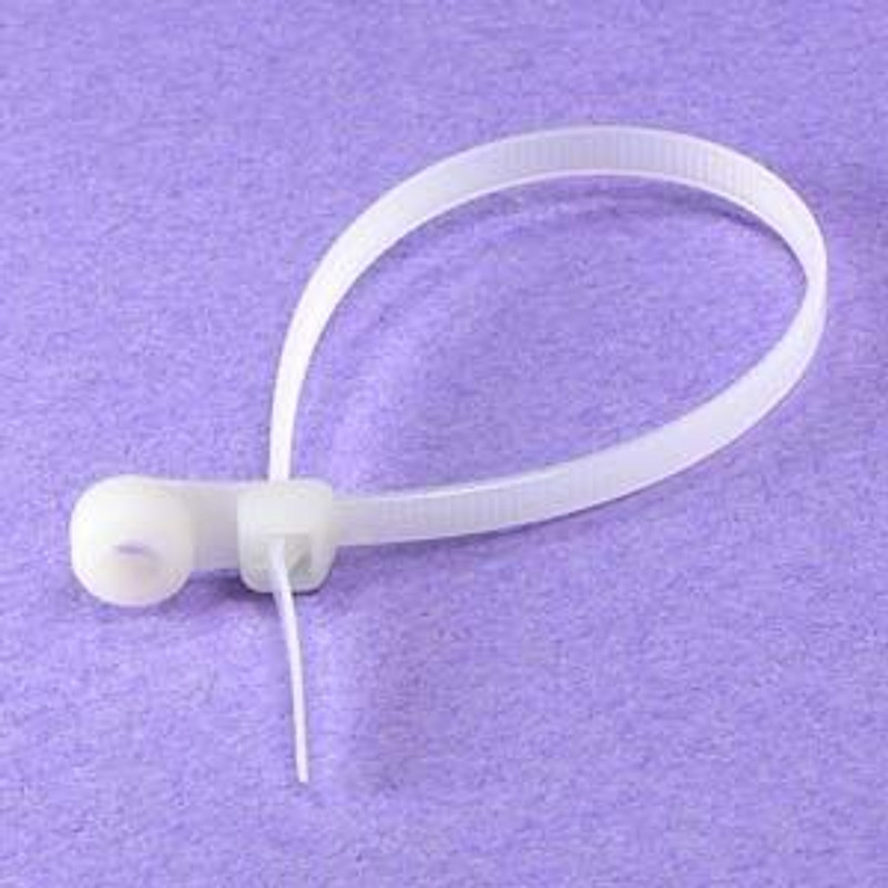 6" Wall Mountable Cable Tie - Clear