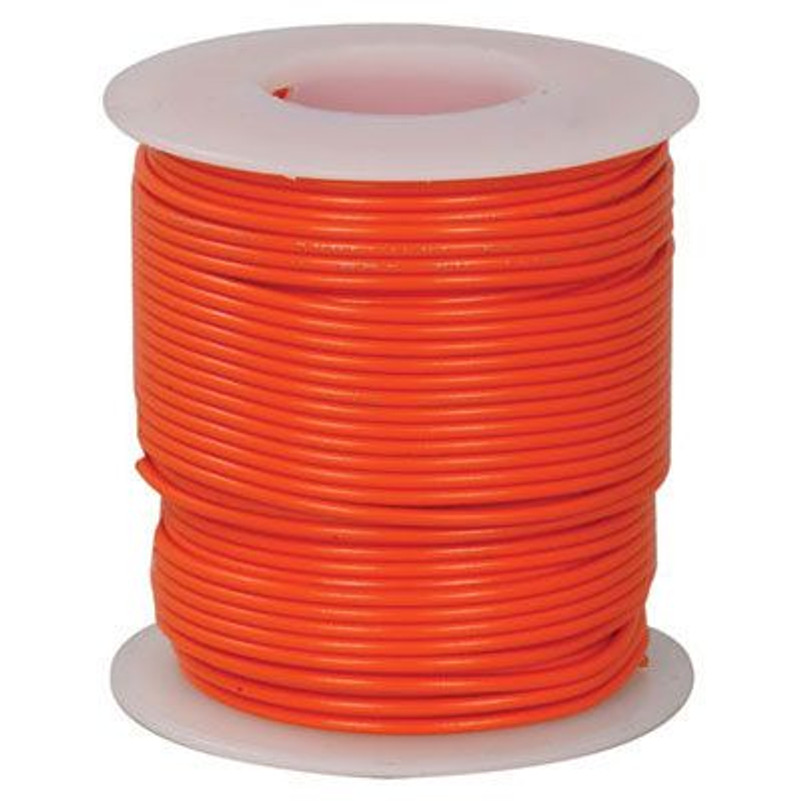 Orange 100 Foot 22 AWG stranded hook-up wire