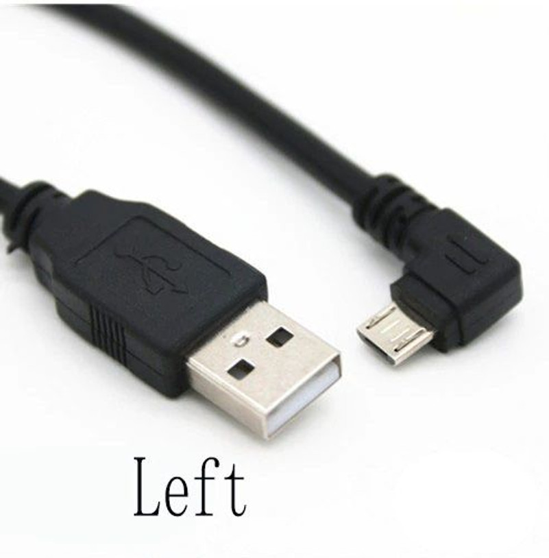 25cm (10 Inch) USB 2.0 to Left Angle Micro Cable