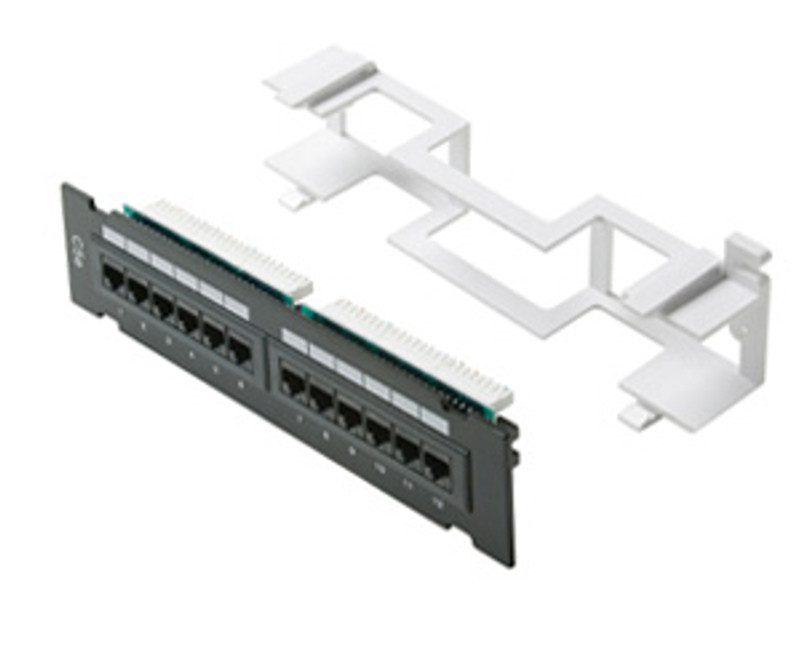 Cat5e 110 Type Patch Panel 12 Port Vertical w/Bracket