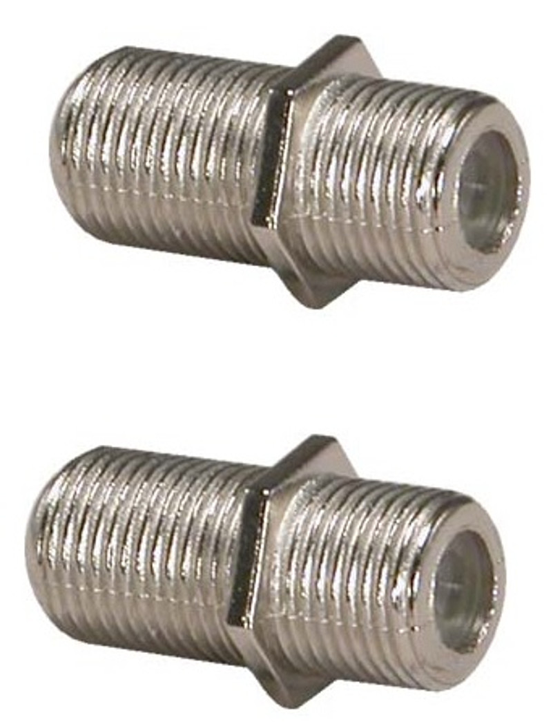 F-Type Dual Female Inline Coupler - Pack of 2