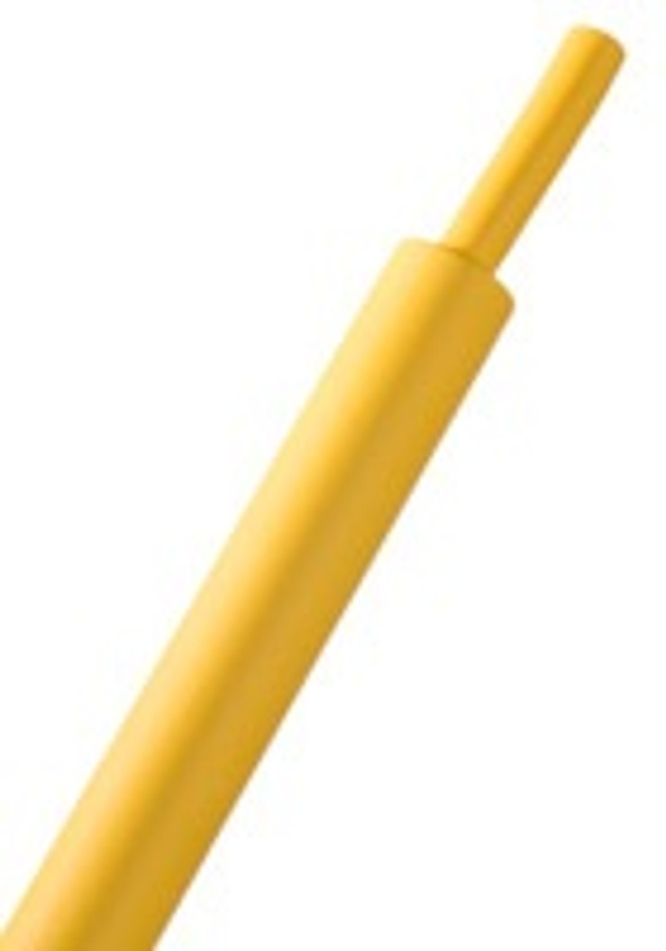 HeatShrink Tube 1" Yellow 2:1 - 1 Foot Length