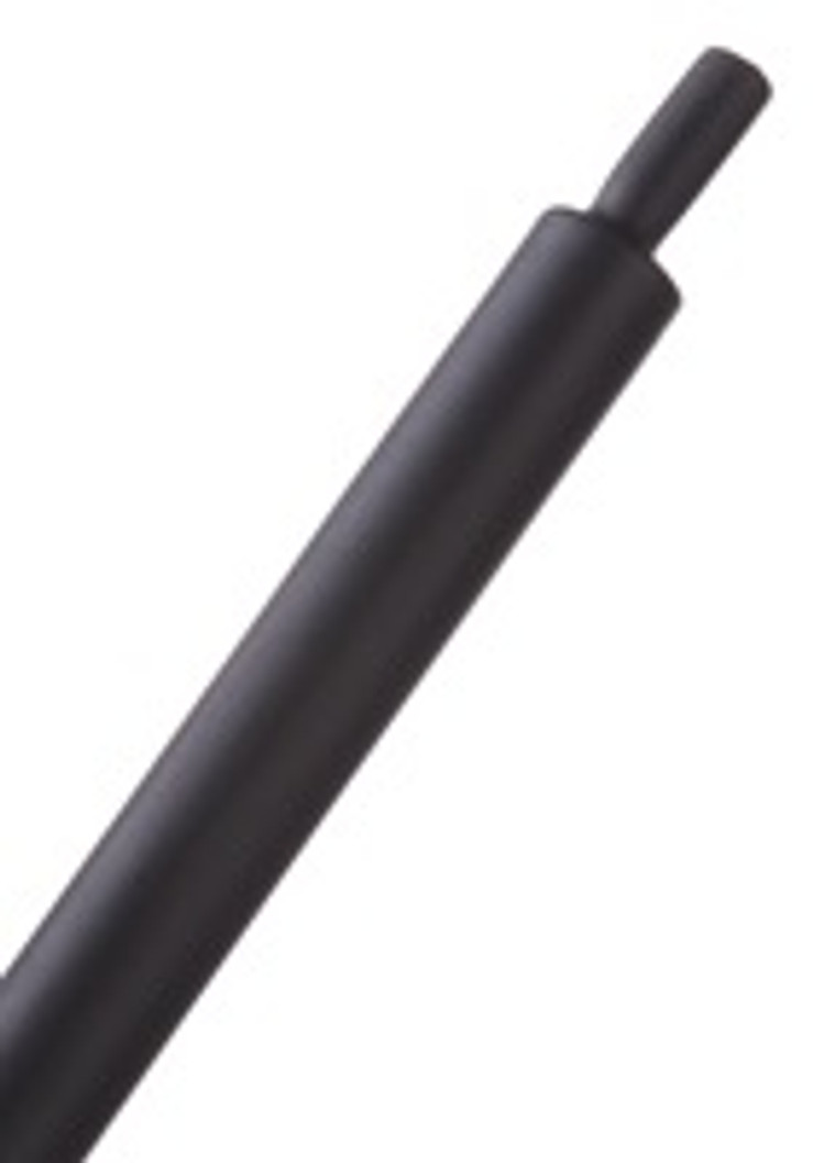 HeatShrink Tube 1/8" Black 3:1 - 1 Foot Length