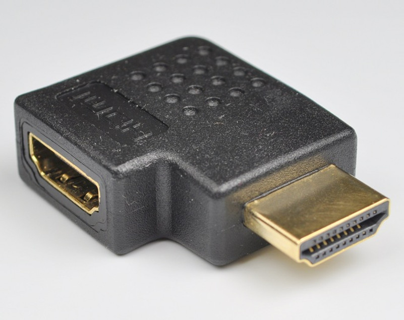 HDMI Right Angle Flat Male/Female Port Saver, 270 degrees