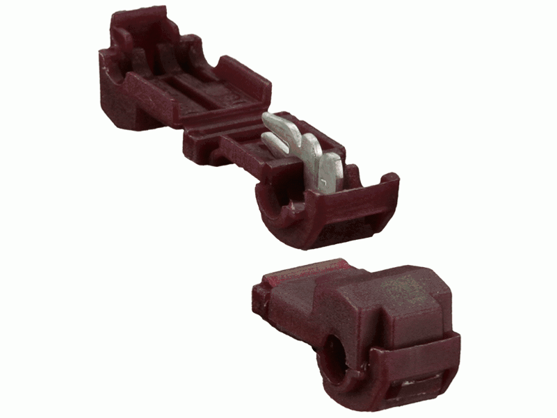 RED INSULATION DISPLACEMENT CONNECTOR 22-18 GA - 10 PACK