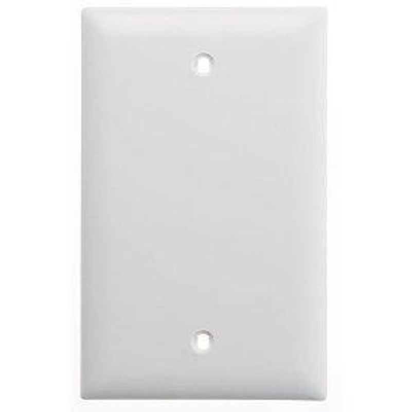 Single Gang Blank Wall Plate - White