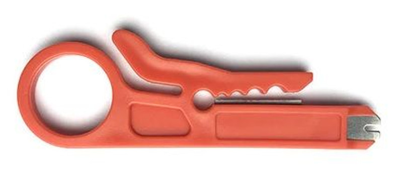 Basic Cable Stripper Network Punch Down Tool - Red