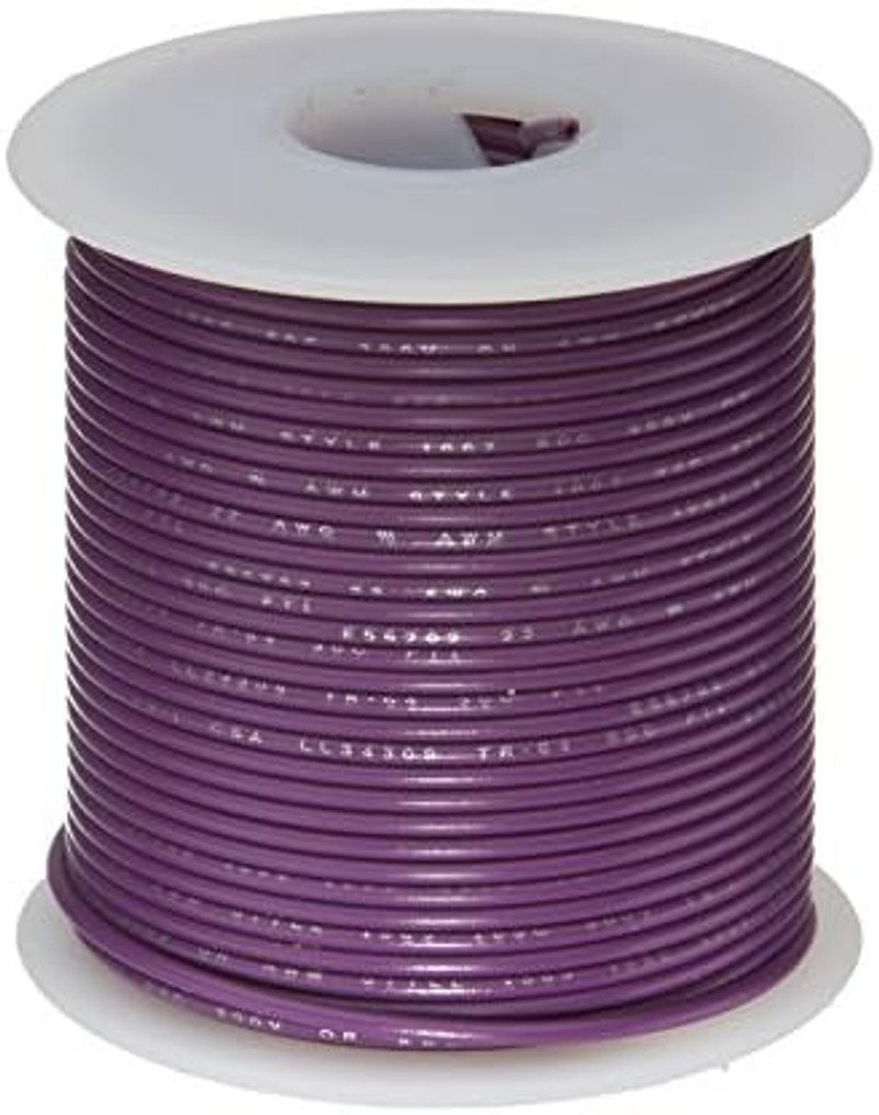 Purple 100 Foot 18 AWG stranded hook-up wire