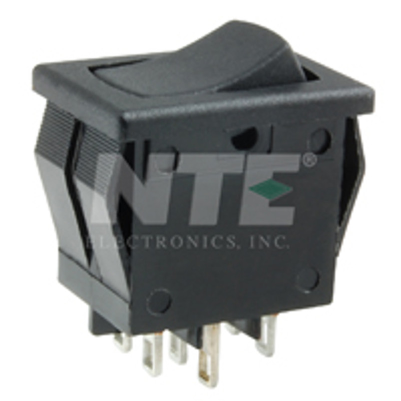 Rocker Switch Dpdt On-none-(on) 8a 125vac Snap-in Solder Lug Terminals