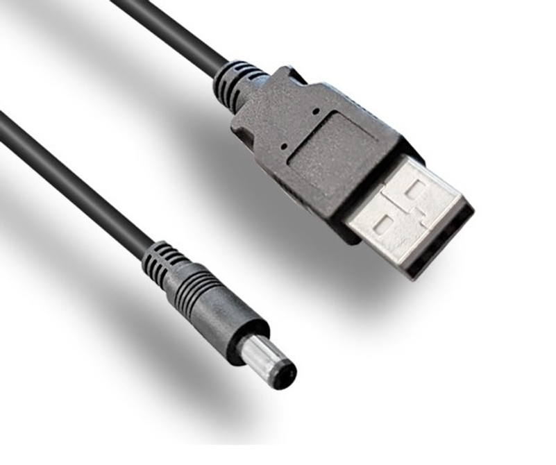 USB to DC 2.1mm x 5.5mm - 6 Foot