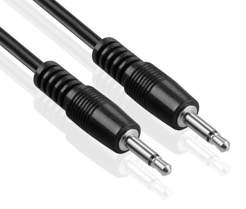 1 Foot 3.5mm Mono Audio Cable, Male - Male