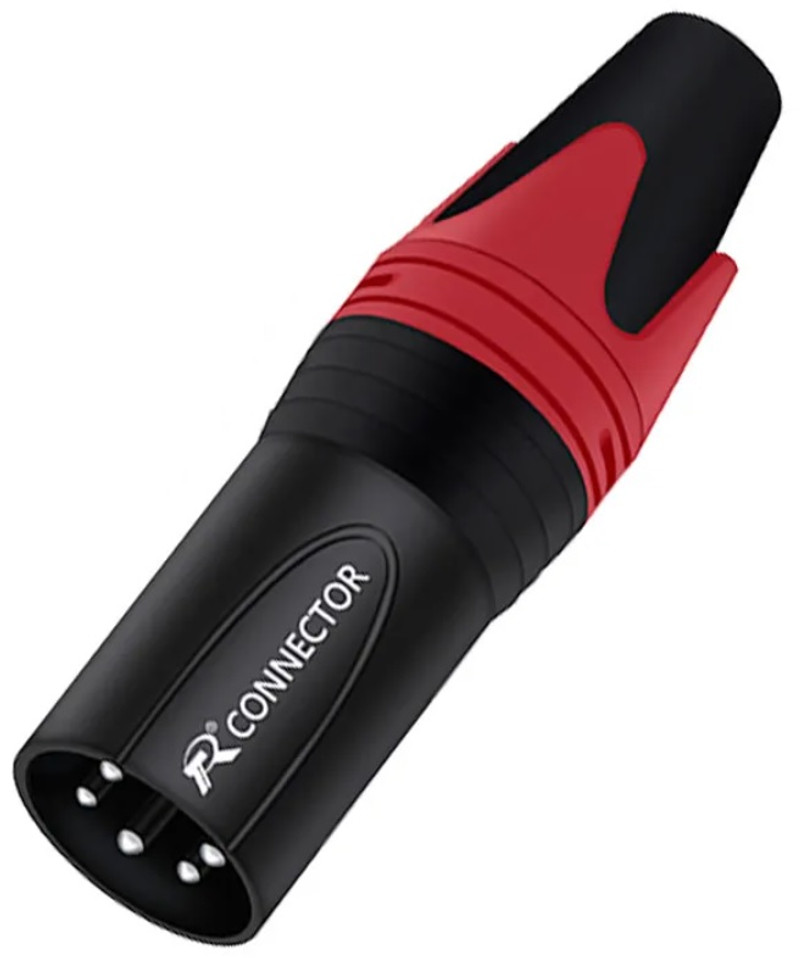 5 Pin Male XLR Connector - Red