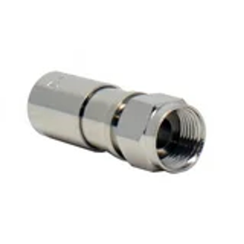 Logico RG6 Dual Shield Coaxial F-Type Compression Connector - 10 Pack