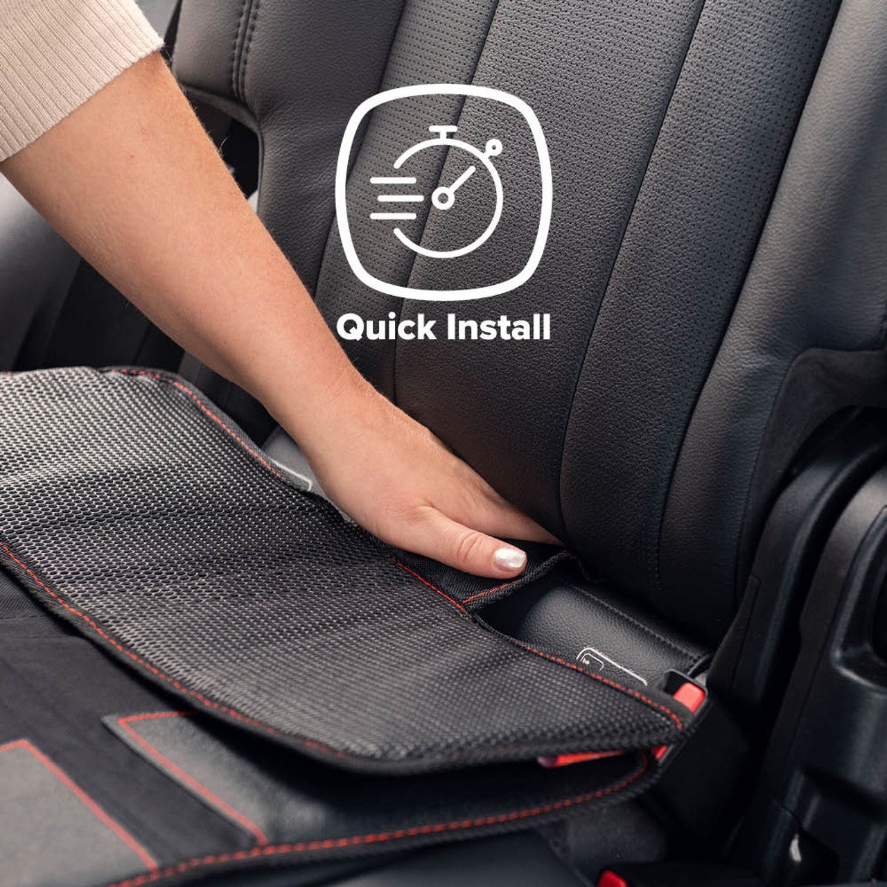 Car seat shop mat for car