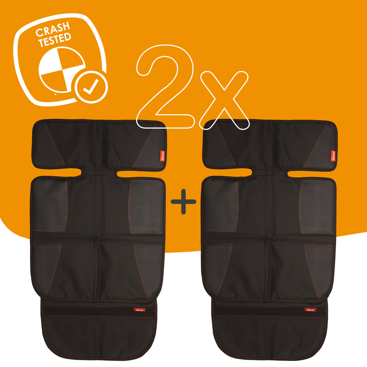 Diono Super Mat, Car Seat Protector (2-Pack) Black