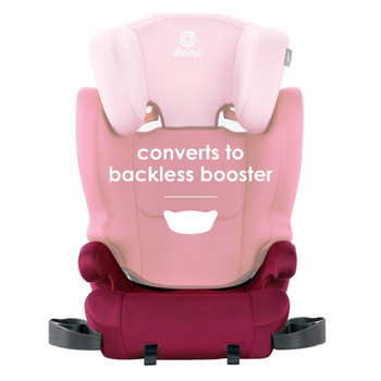 Converts to backless booster [Pink]