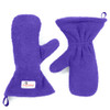 Pair of Dogrobes' purple dog drying mitts for drying your dog's legs and paws quickly or for a quick rub down.