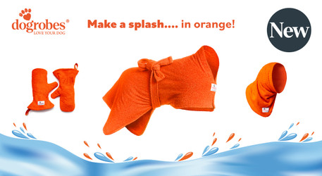 Dogrobes launches new orange dog drying coats at Crufts 2022