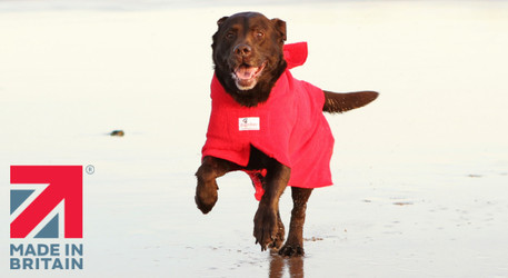 Indulge your dog in comfort and style: Discover the finest British-made dog robes and dog drying coats