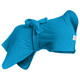 Teal dog dressing gown by Dogrobes UK in towelling fabric. A 3-in-1 towelling robe for dogs to dry, warm and comfort them.