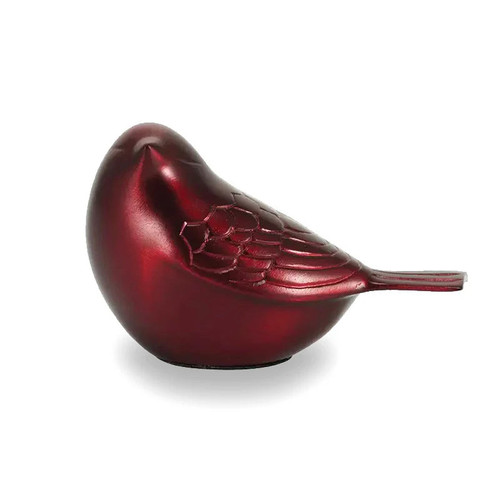 The Lucy Songbird Keepsake Urn in Red - product view 1
