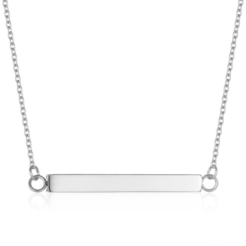 The Horizontal Pillar Cremation Necklace in Sterling Silver / Silver - product view 1