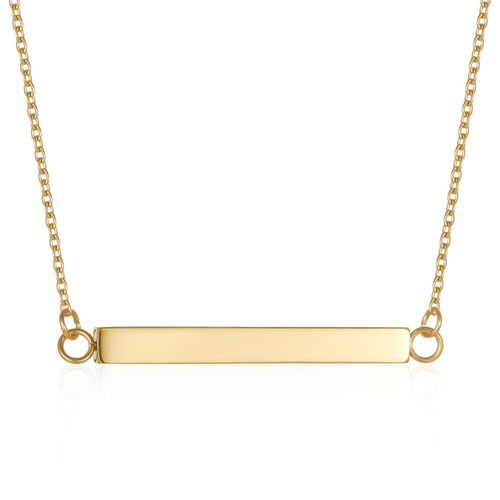 The Horizontal Pillar Cremation Necklace in Sterling Silver / Gold - product view 1