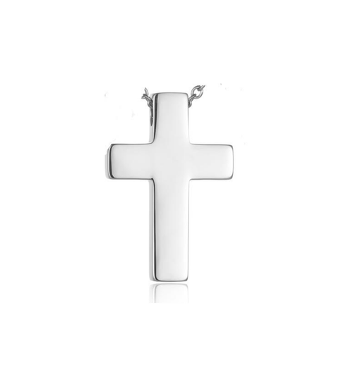 The Cross Cremation Necklace in Stainless Steel / Silver - product view 1