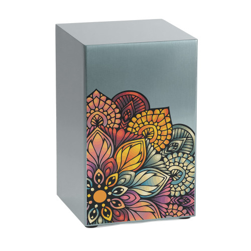 Life Canvas Mandala Pewter, Companion Urn Right Side