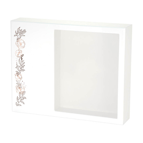 Shadowbox Remembrance Keepsake Floral Scroll