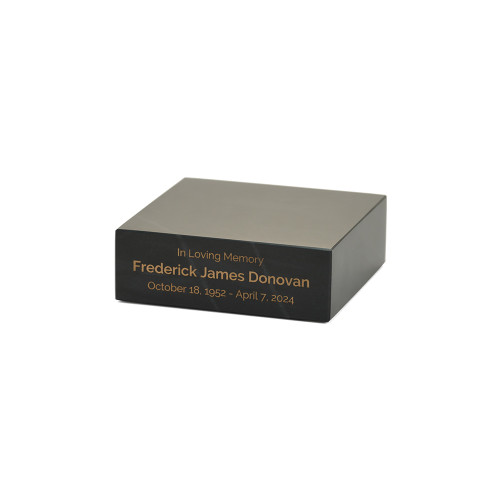 Black Marble Base, Gold Engraving