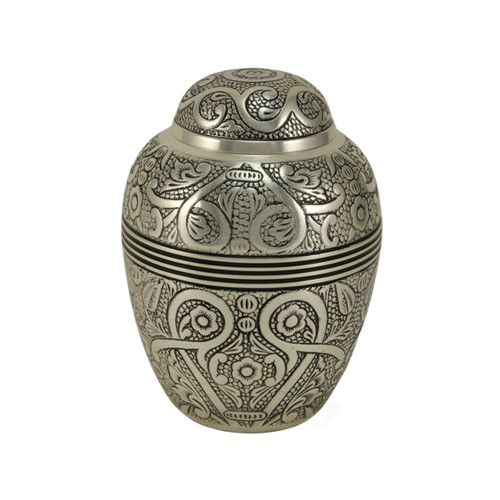 Silver Embossed, Small Urn