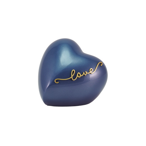 Adoring Heart Indigo, Extra Small Urn
