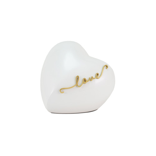 Adoring Heart Pearl White, Extra Small Urn