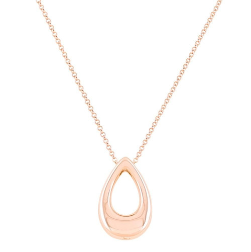 The Grace Teardrop Cremation Necklace in Stainless Steel / Rose Gold - product view 1