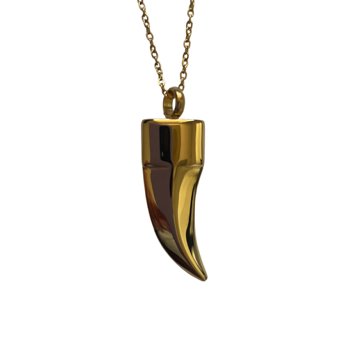 The William Wolftooth Cremation Necklace in Stainless Steel / Gold - product view 1