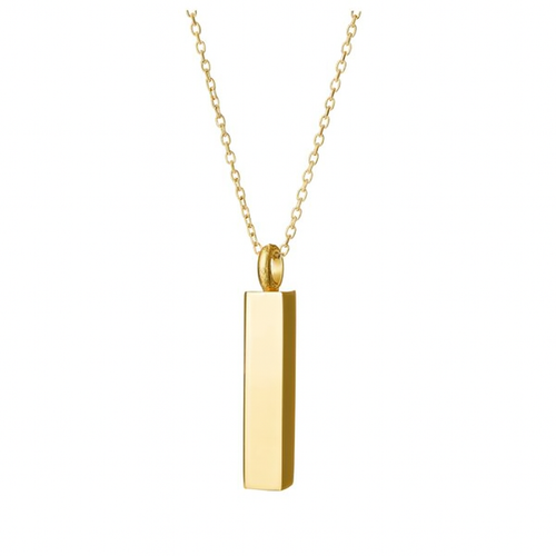The Pillar Cremation Necklace in Sterling Silver / Gold - product view 1