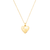 The Claire with Paws Cremation Necklace in Sterling Silver / Gold - product view 1