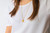 The Olivia Teardrop Cremation Necklace in Sterling Silver / Gold - product view 2