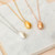 The Olivia Teardrop Cremation Necklace in Sterling Silver / Rose Gold - product view 2